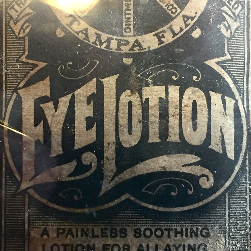 Old medicine label - found type