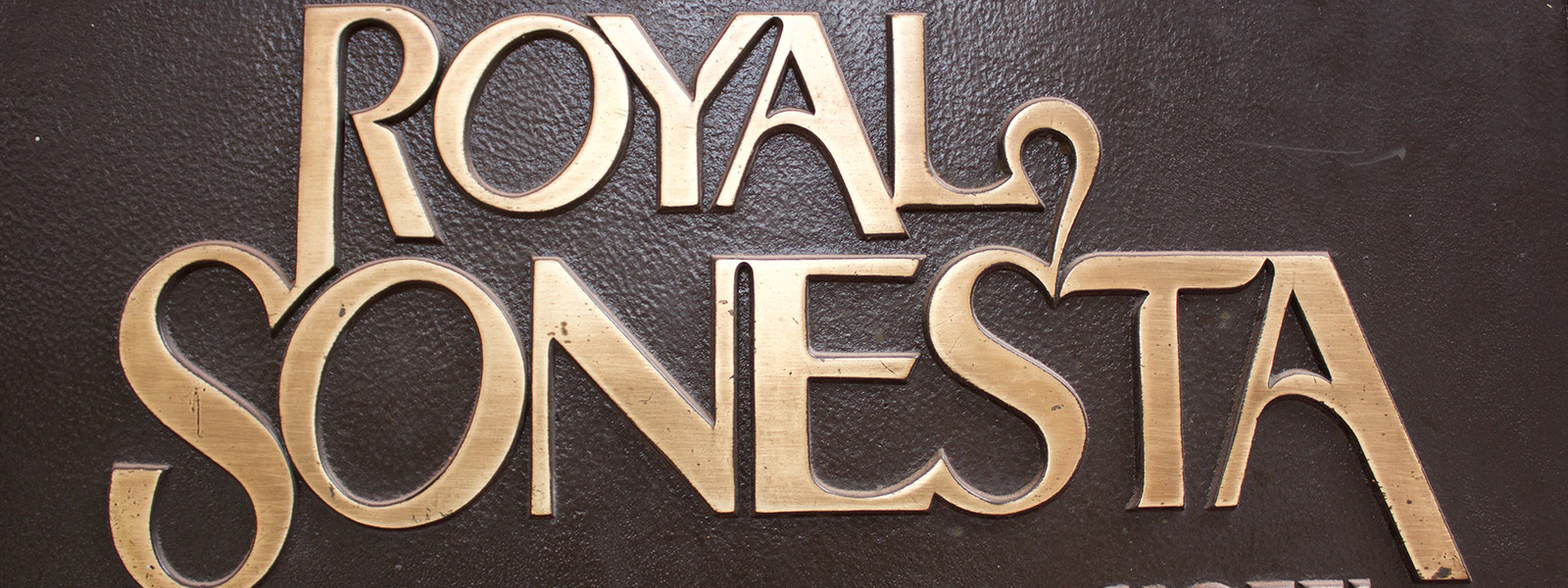 Storefront type and signage for Royal Sonesta